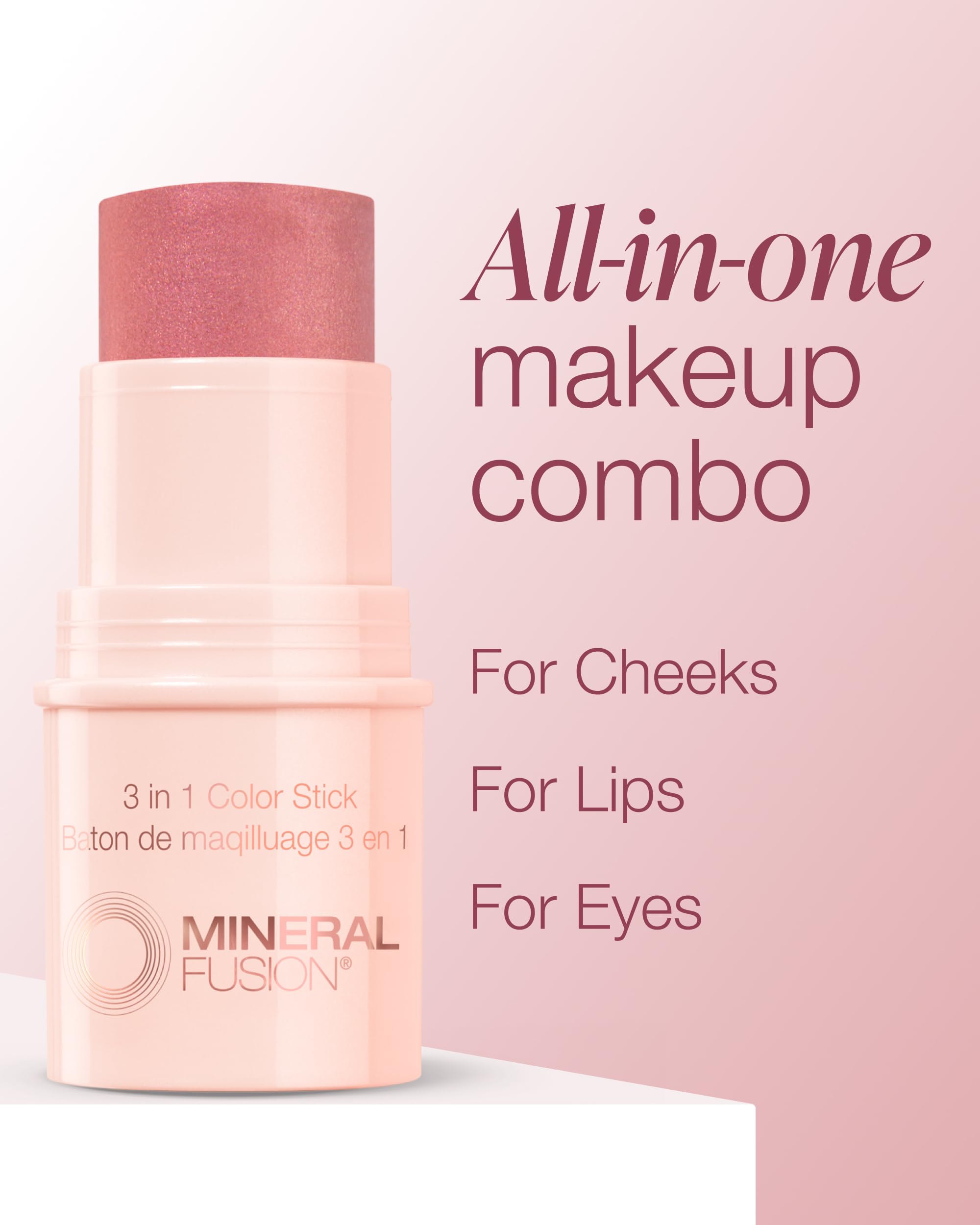 Mineral Fusion Color Stick textura cremosa que se funde con la piel.