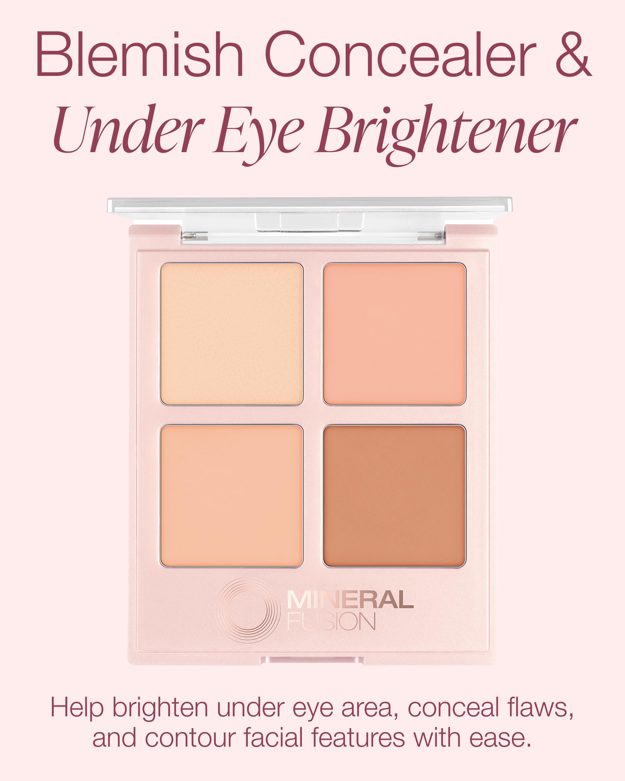 Corrector crema Mineral Fusion ilumina ojos para un aspecto despierto.