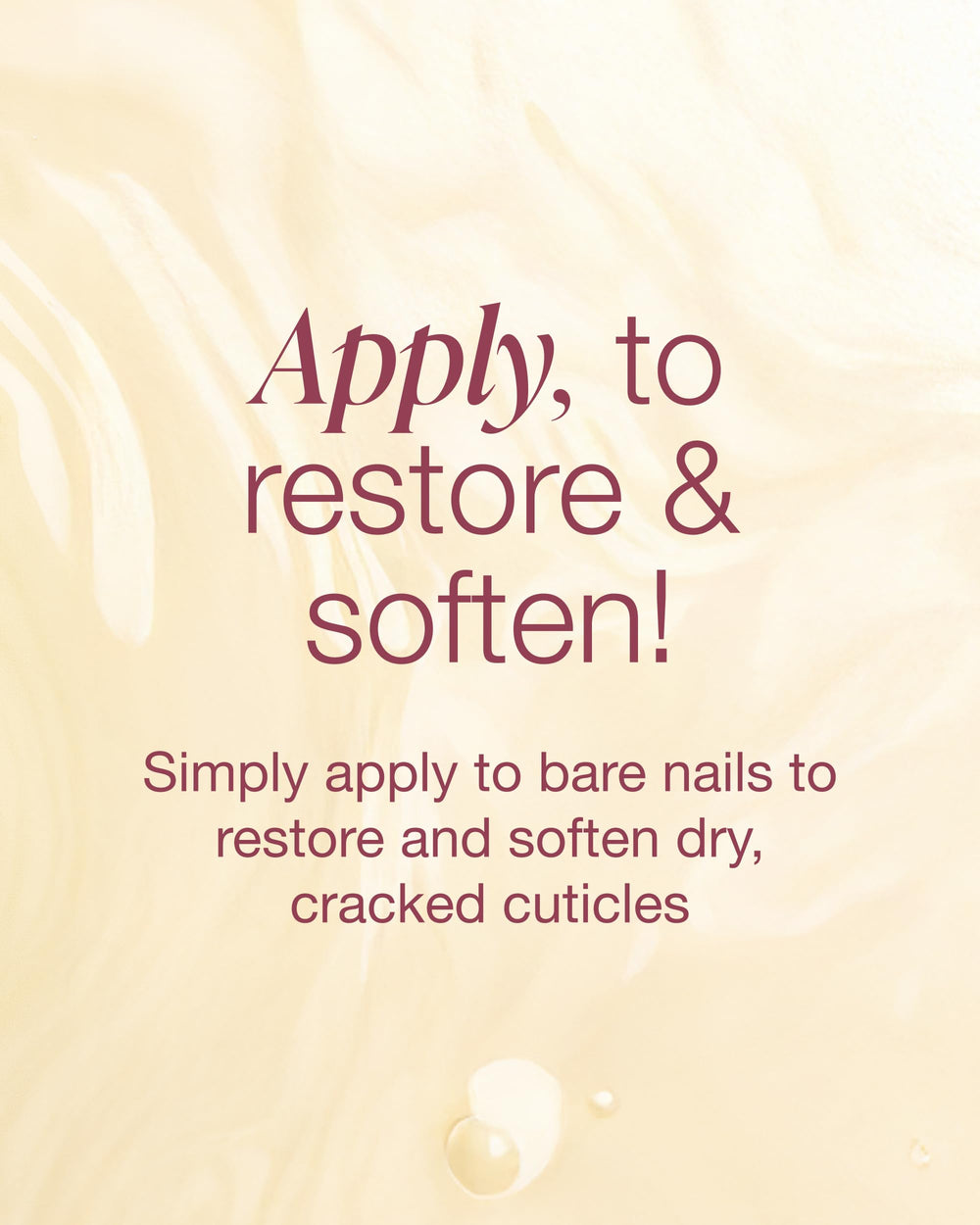 Dropper applying Mineral Fusion cuticle oil to a bare nail.