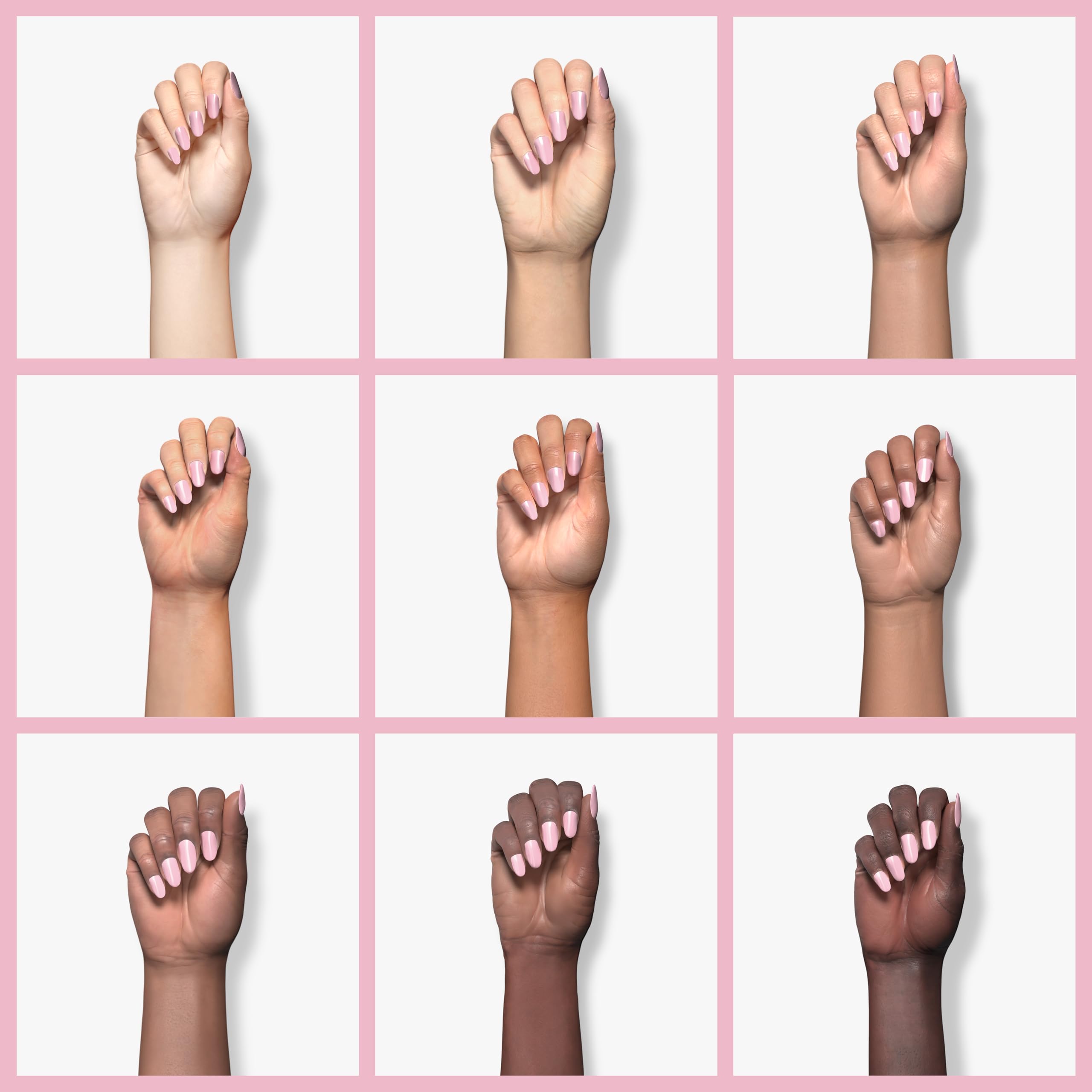Etiqueta resalta fórmula vegana y suave para las uñas.