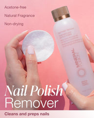 Mineral Fusion remover on a cotton pad shows color removal without drying