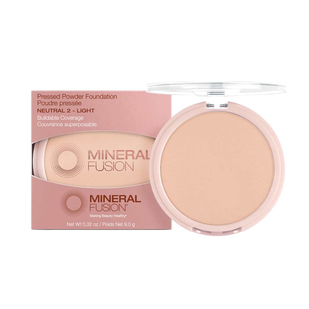 Mineral Fusion polvos compactos base Neutral 2, acabado mate y tono natural