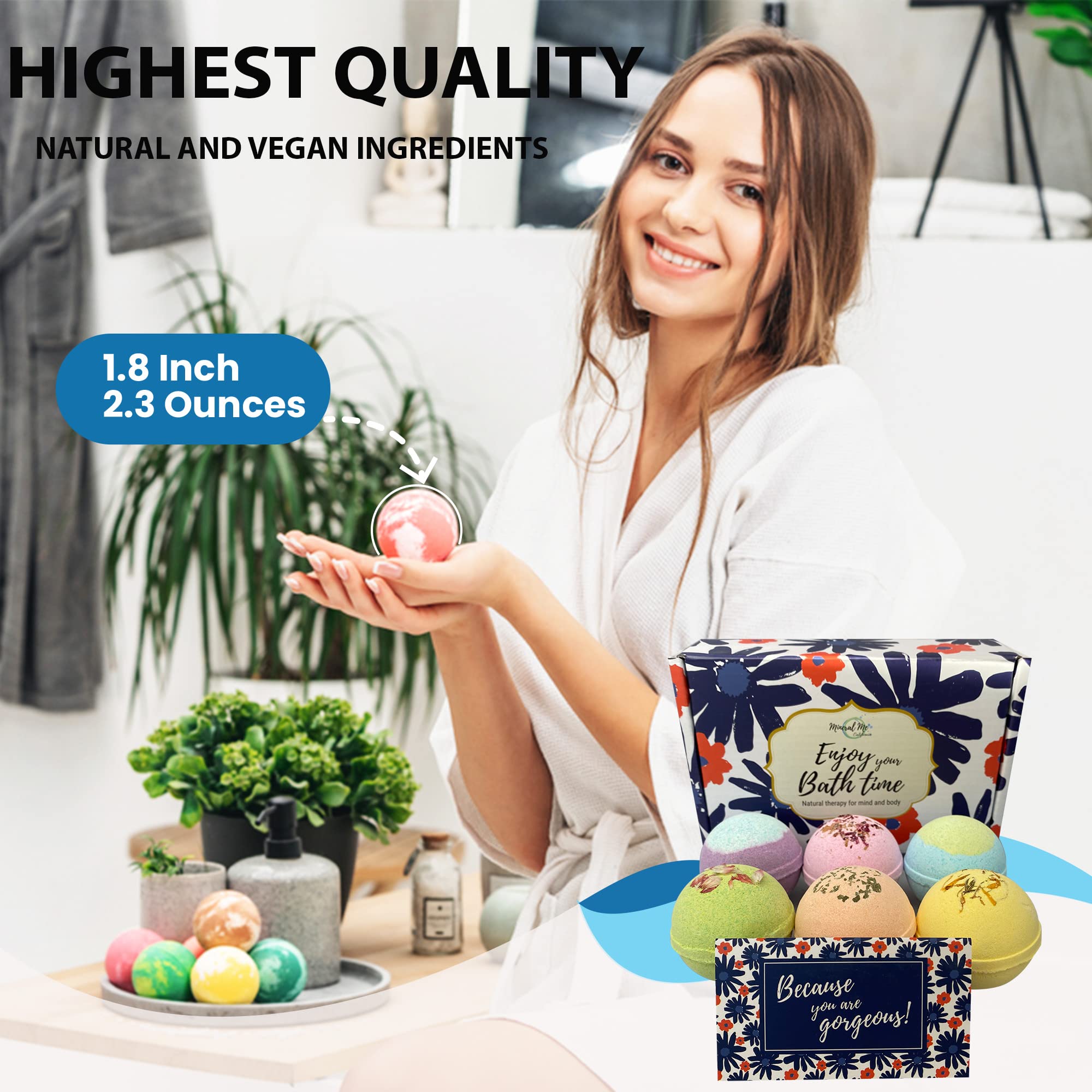 Mineral Me California bath bombs moisturize and soften skin after a long day
