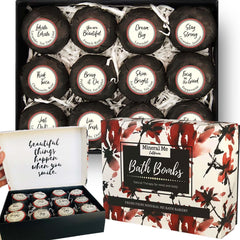 Mineral Me California bath bombs packaging, ideal for gifting and at-home spa moments