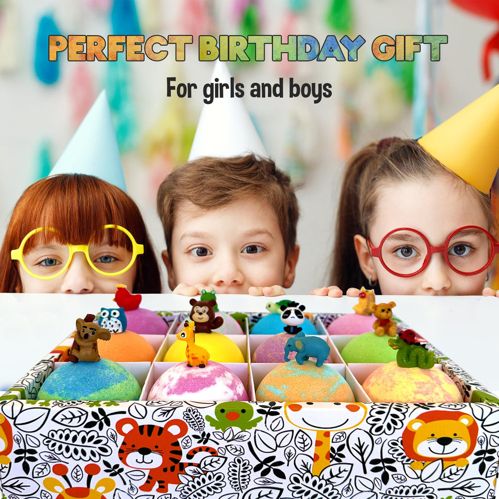 Mineral Me California toy-inside bath bombs ideal for gifting sets.