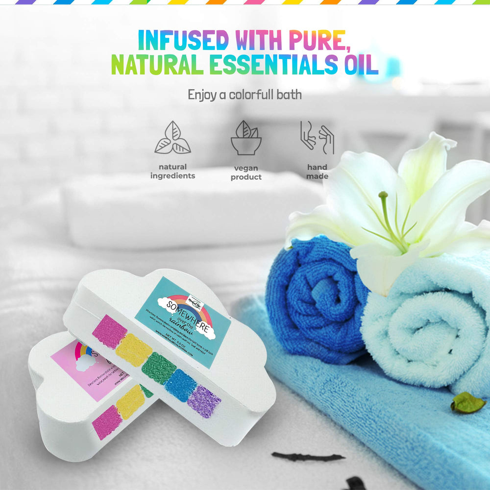 Caja regalo elegante con bombas de baño Mineral Me California para regalar.