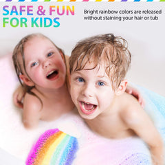 Bombas de baño con colores brillantes y aroma suave de Mineral Me California.