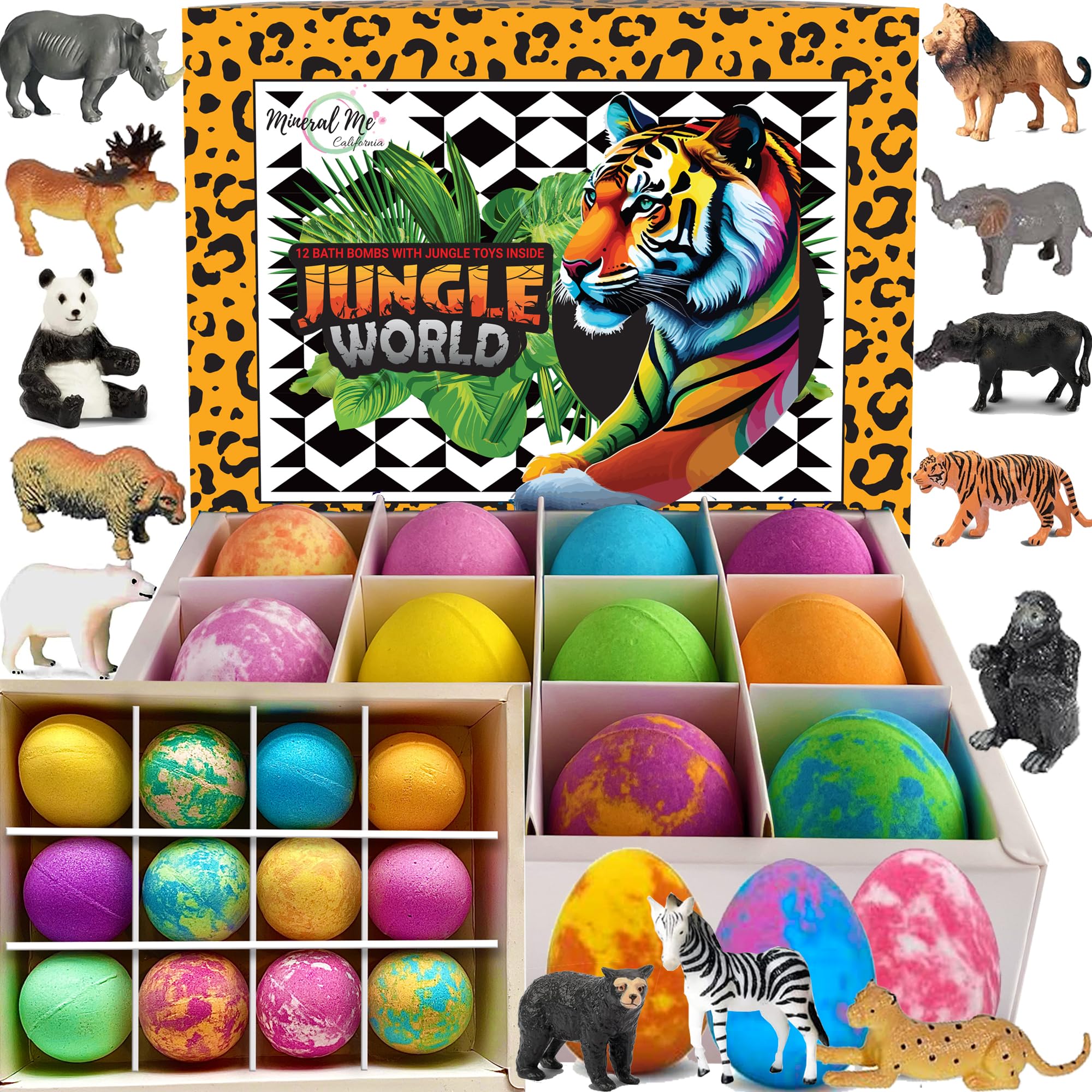Mineral Me California kids bath bombs with surprise egg brighten bath time.