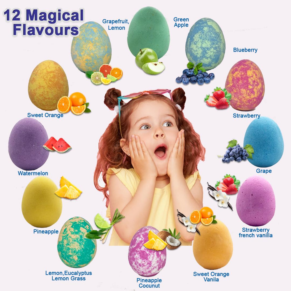 Kids enjoying a scented, moisturizing bath with Mineral Me California bomb