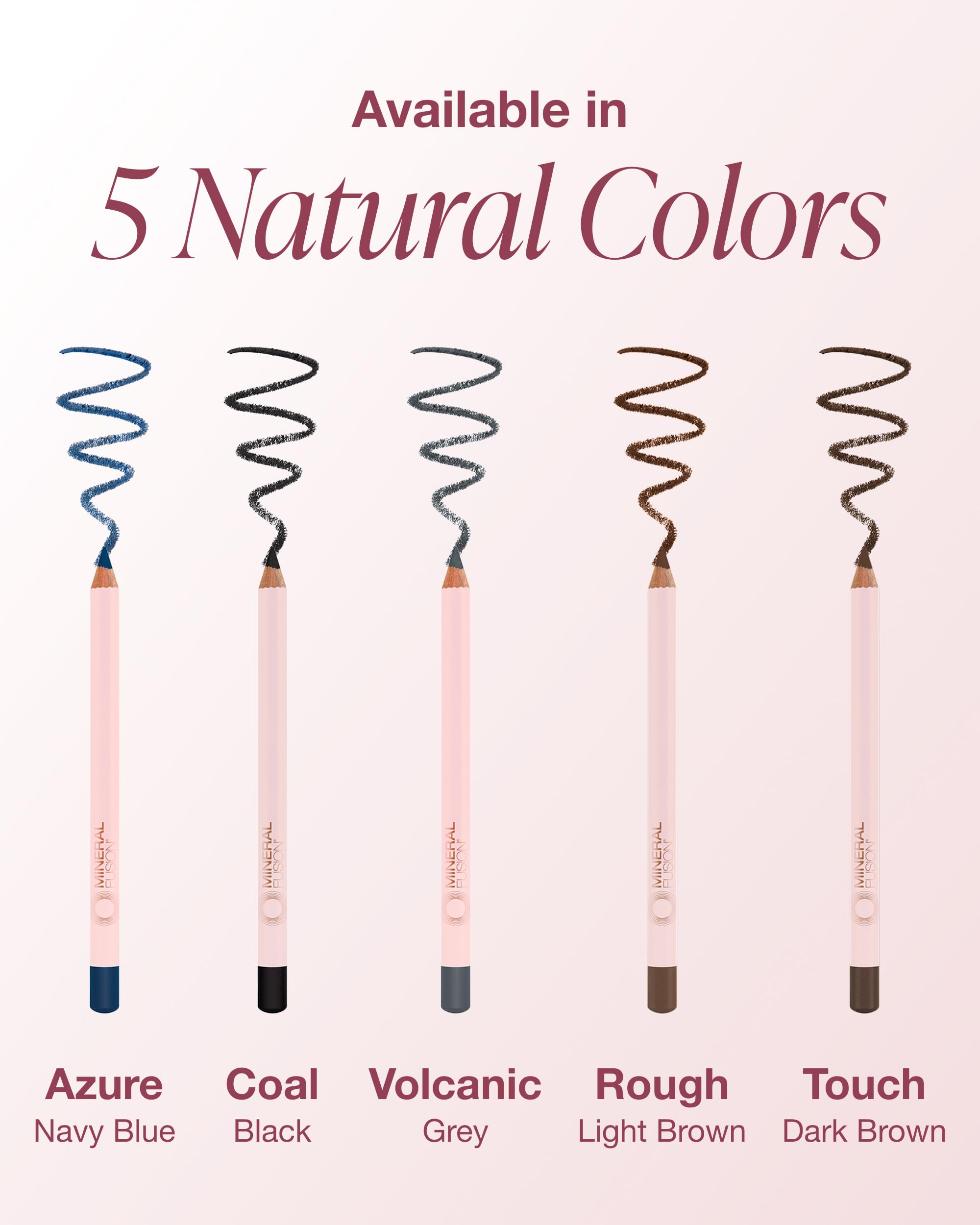 Lápiz ojos Mineral Fusion Marrón claro, aspecto natural y definición suave.