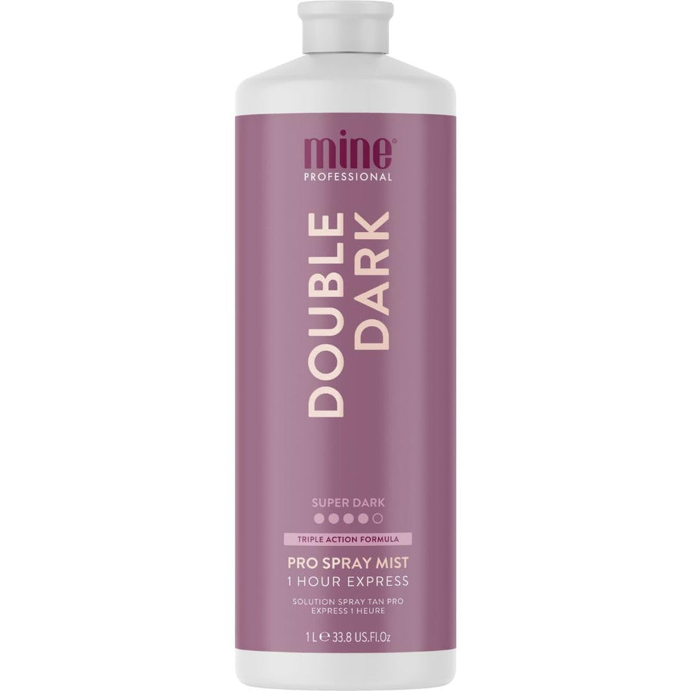 MINETAN BODY.SKIN MineTan Double Dark bottle close-up for even, deep bronze glow.