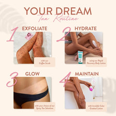 MINETAN BODY.SKIN bronze-glow finish shown on skin for a natural-looking tan.