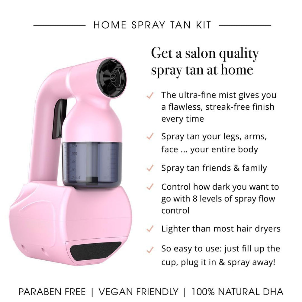 MINETAN DOUBLE DARK PRO spray tan solution bottle; deep bronze color.