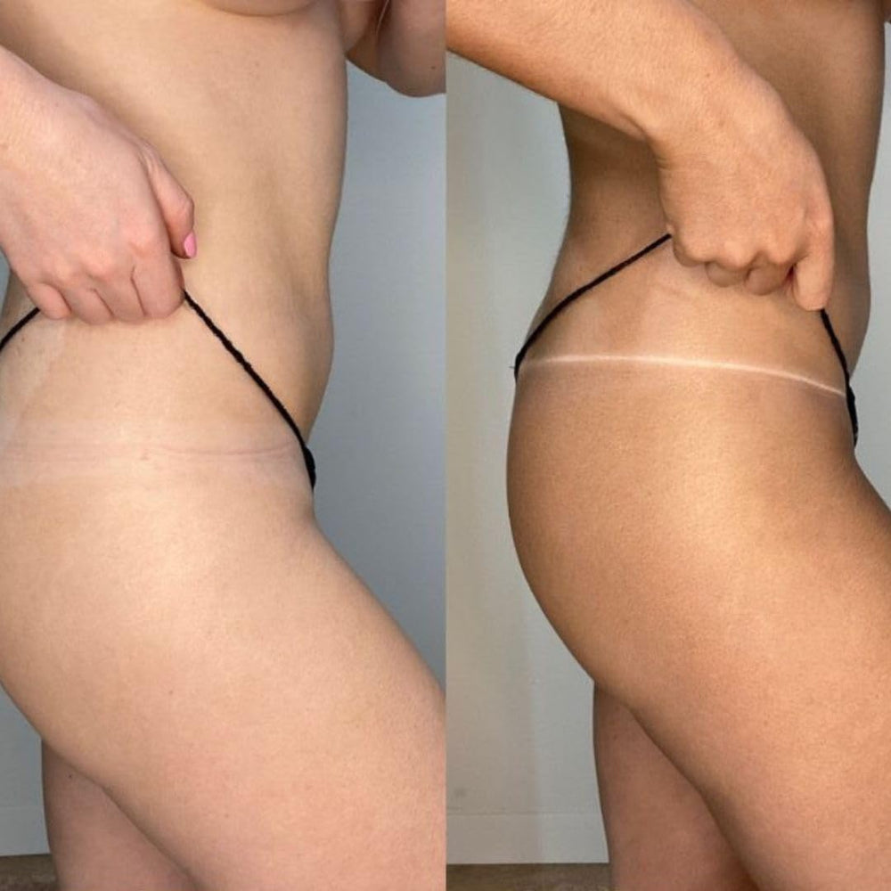 MINETAN BODY.SKIN compatible with handheld sprayers for studio or at-home use.