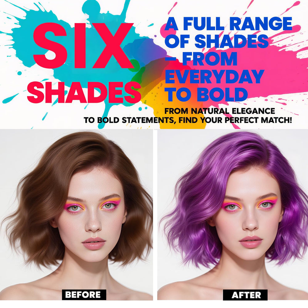 Minfei purple hair spray color-mix demonstration for creative styles