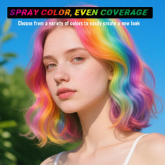 Minfei purple hair spray quick-dry action close-up