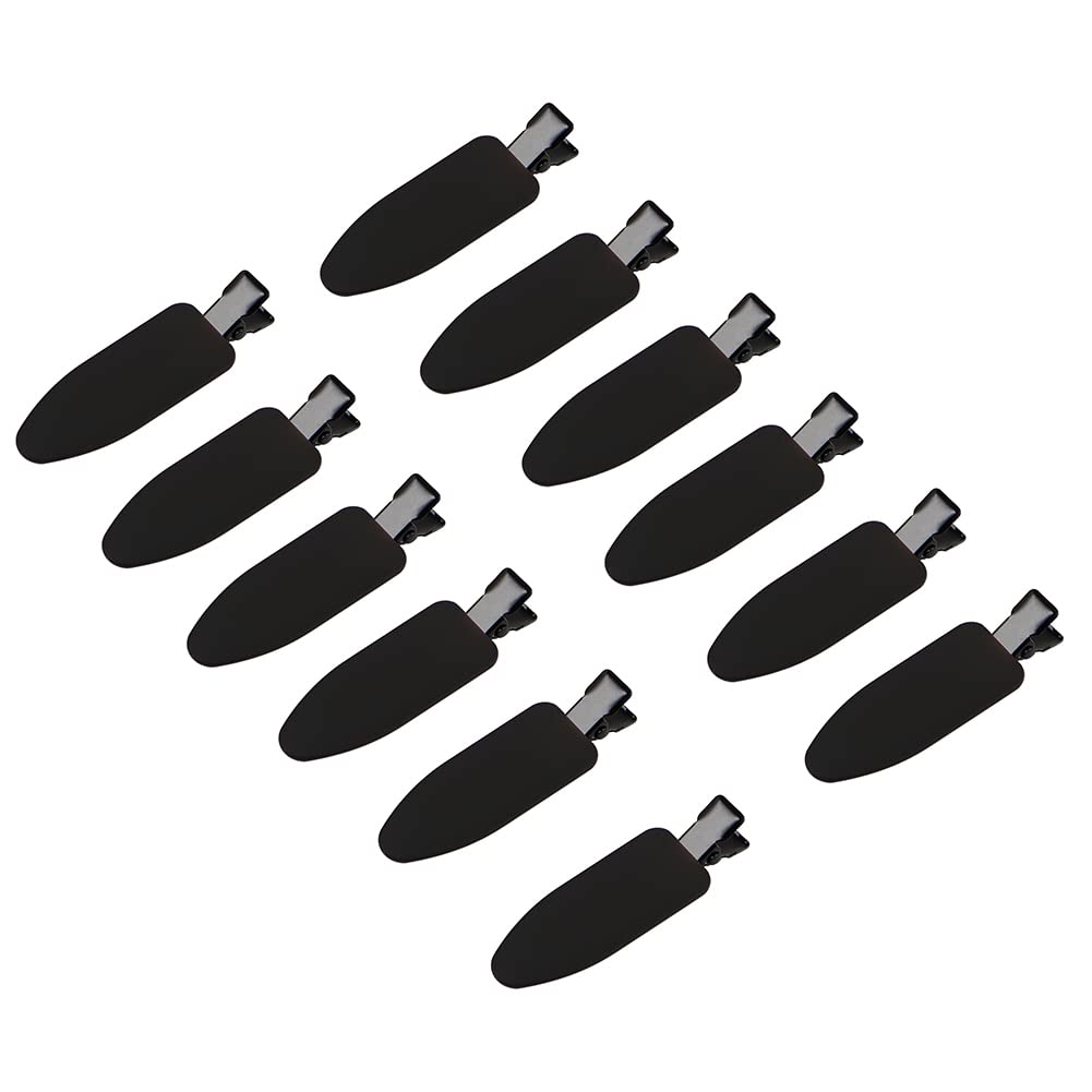 minihope 12-piece no bend hair clips in black, secure style without pulling