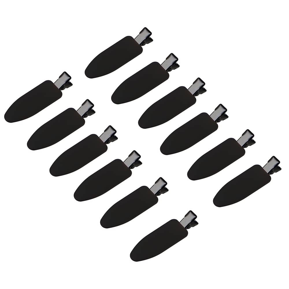 minihope 12-piece no bend hair clips in black, secure style without pulling