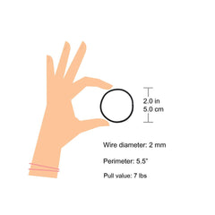 Minihope 2mm black elastic hair ties hold thick hair firmly during workouts
