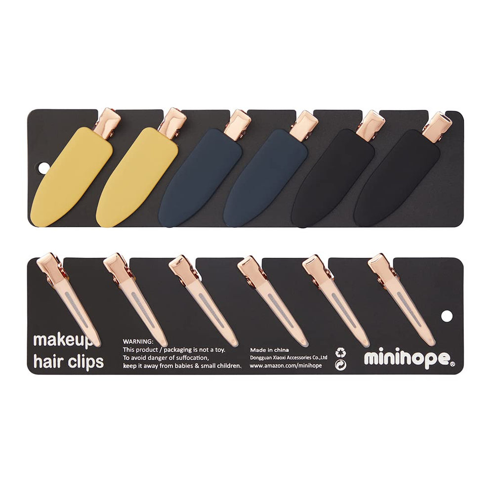 Minihope hair clips for makeup application keep sections neat and in place.