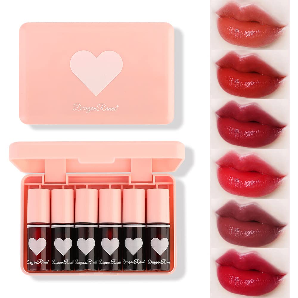 Miniling 6-color lip tint set adds natural color to lips and cheeks.