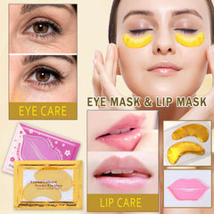 Miniling labios dorados 24k mascarilla para hidratación y suavidad.