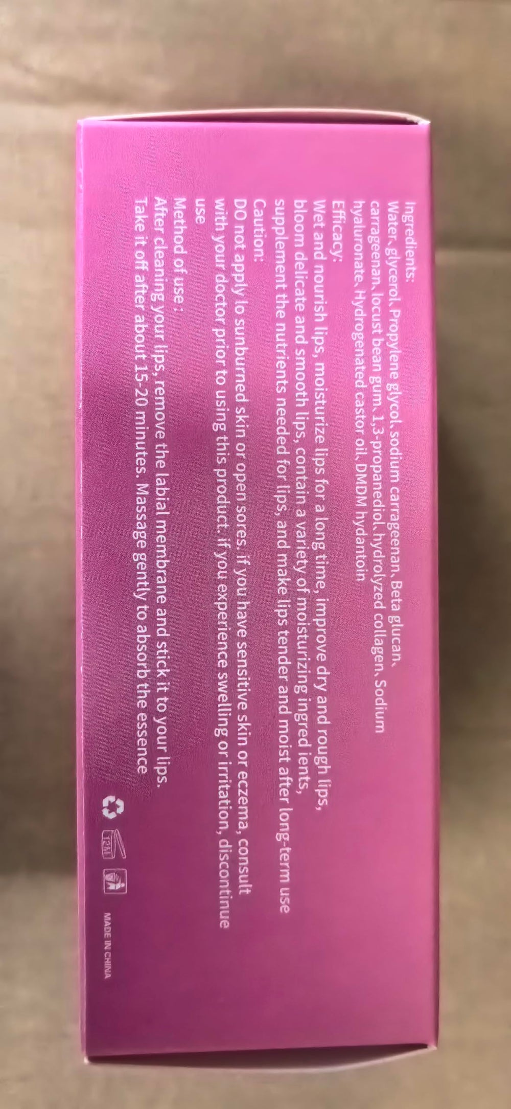 Miniling mascarilla labial de tamaño portátil para bolso o maleta.