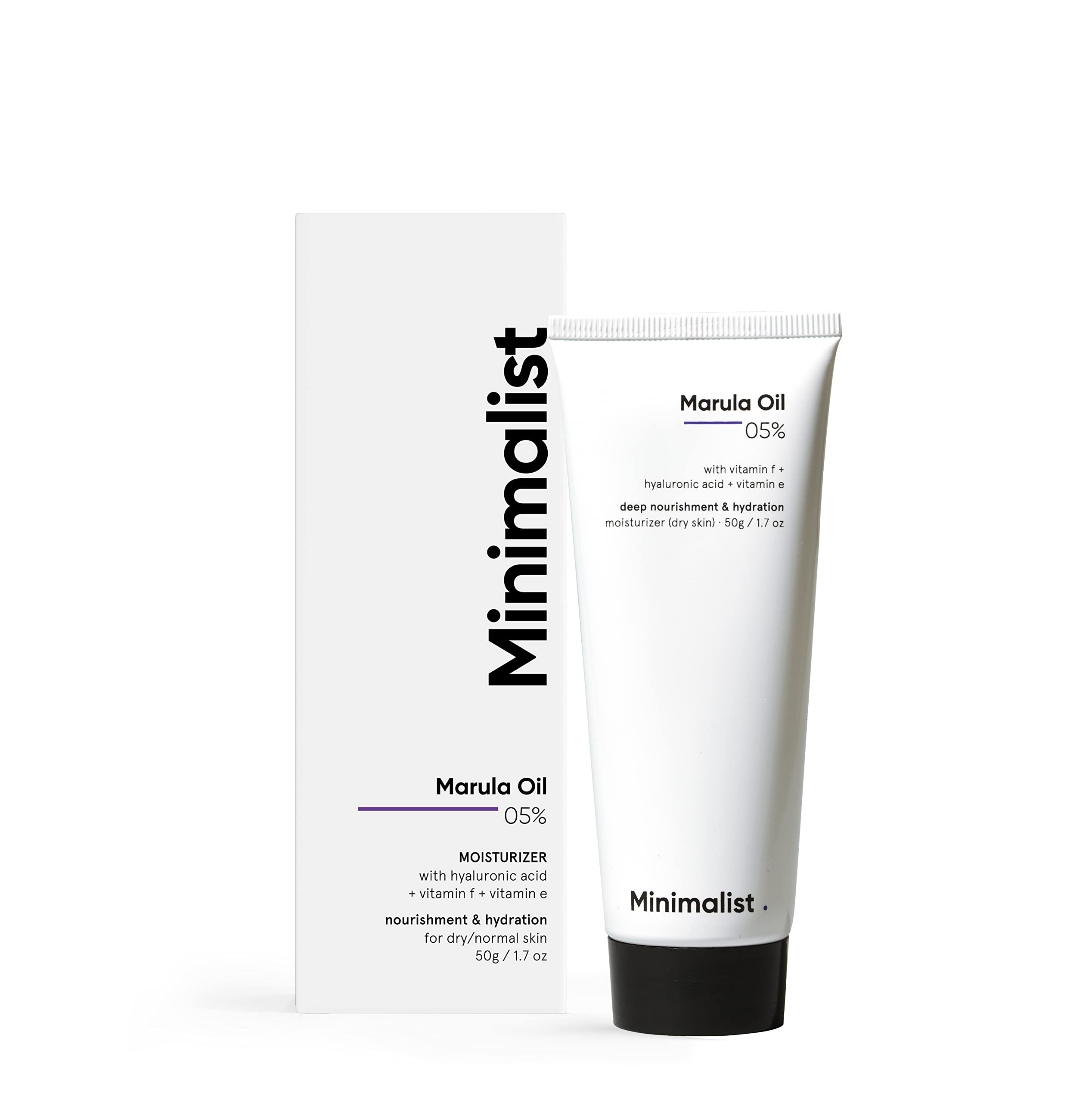 Minimalist crema hidratante facial con marula 5% para hidratación profunda