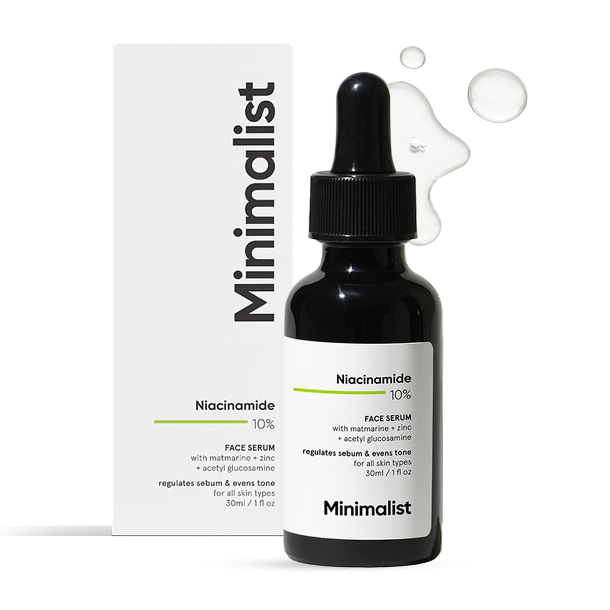Serum Minimalist con cuentagotas para controlar el sebo y poros