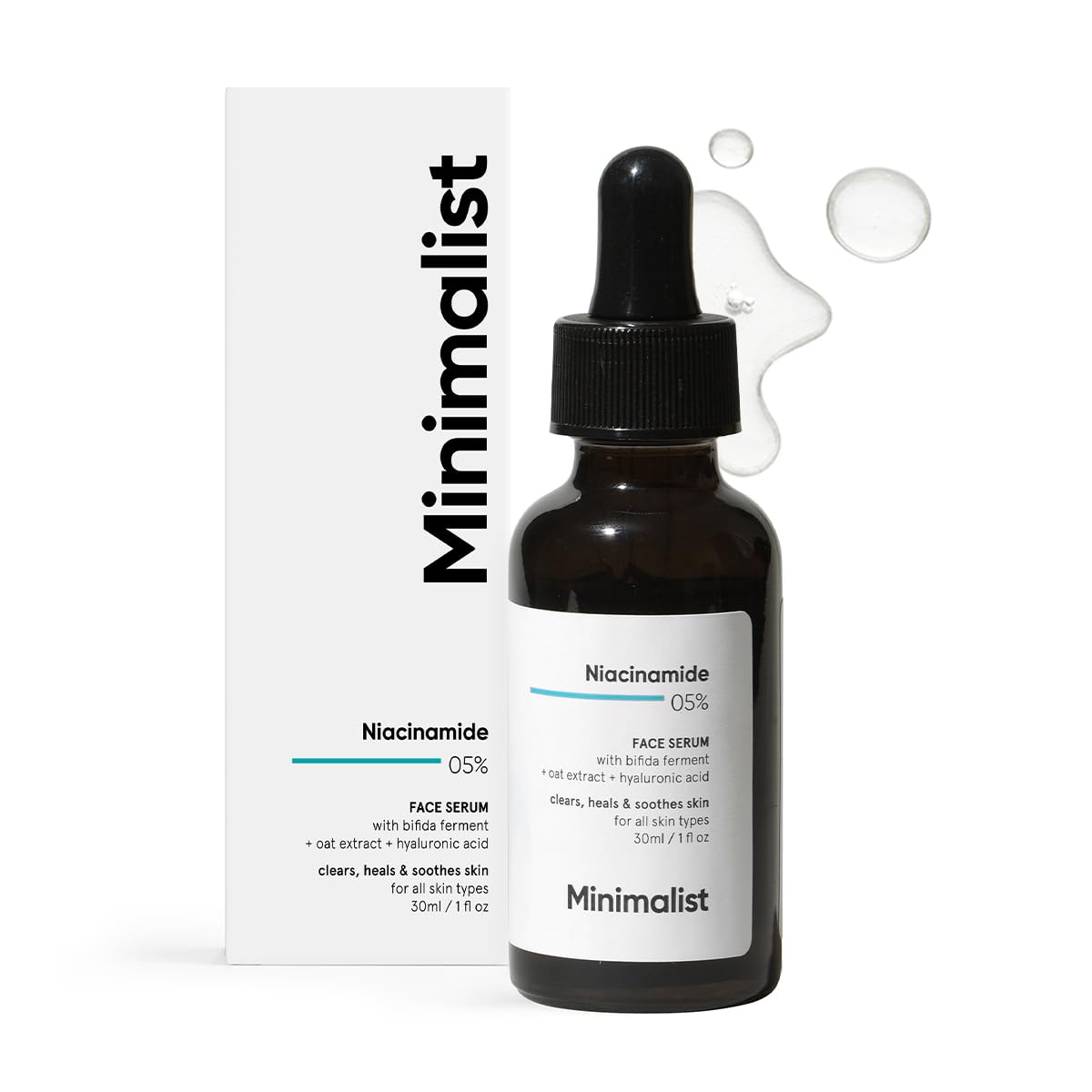 Sérum Minimalist 5% Niacinamida en frasco para tono uniforme