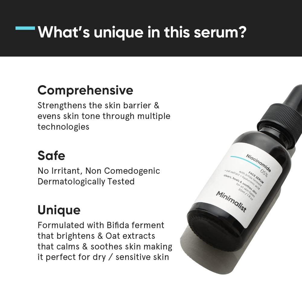 Sérum Minimalist suaviza textura y reduce poros visibles