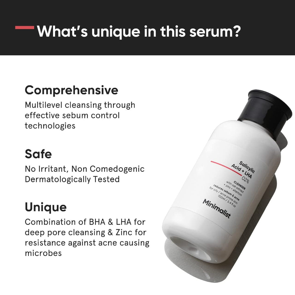 Minimalist zinc anti-acne ingredient spotlight supports oil regulation.