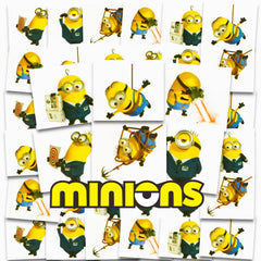 Tatuajes temporales de Minions, set de 72 para fiestas, fácil de aplicar.
