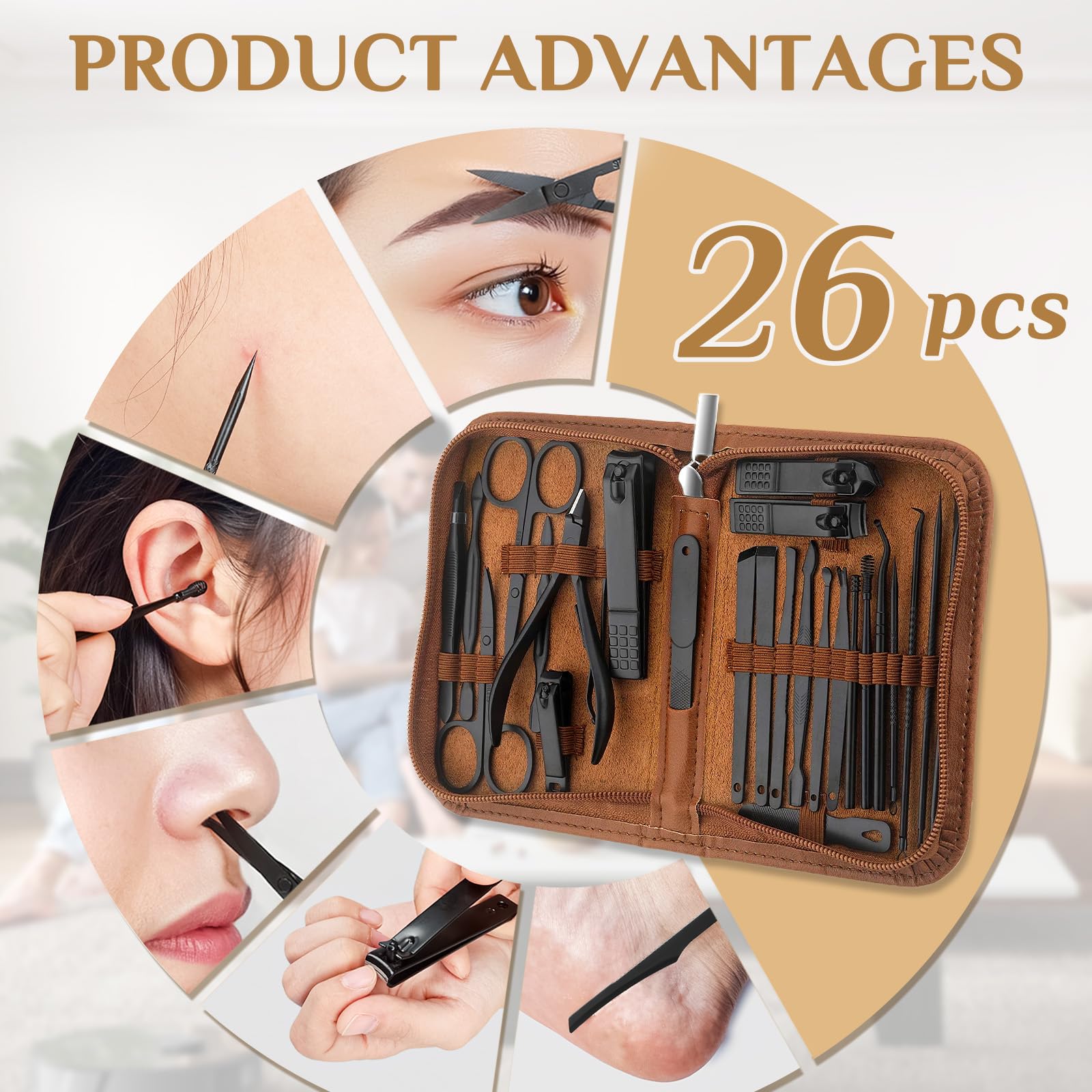MINKINH luxurious leather travel case keeps tools organized