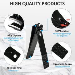 MINKINH stainless steel nail clippers with lasting sharpness