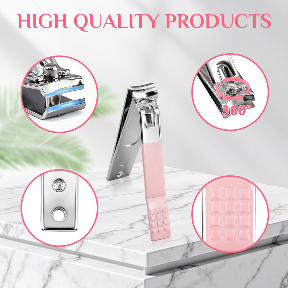 MINKINH stainless steel nail tools arranged for precise trimming and shaping