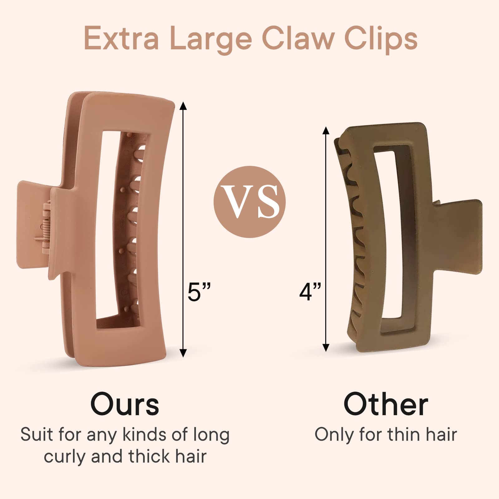 MINMUNJIU clip para cabello largo con agarre firme y diseño estable.