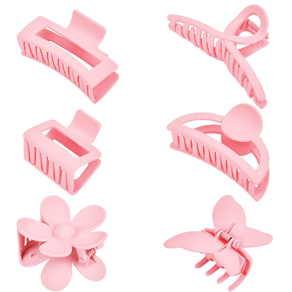 MINMUNJIU pinza rosa rectangular media para estilos casuales y duraderos.