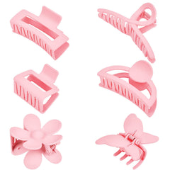 MINMUNJIU pinza rosa rectangular media para estilos casuales y duraderos.