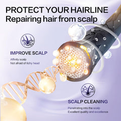 Minoxidil Shampoo lather on hair demonstrates effective cleansing of buildup.
