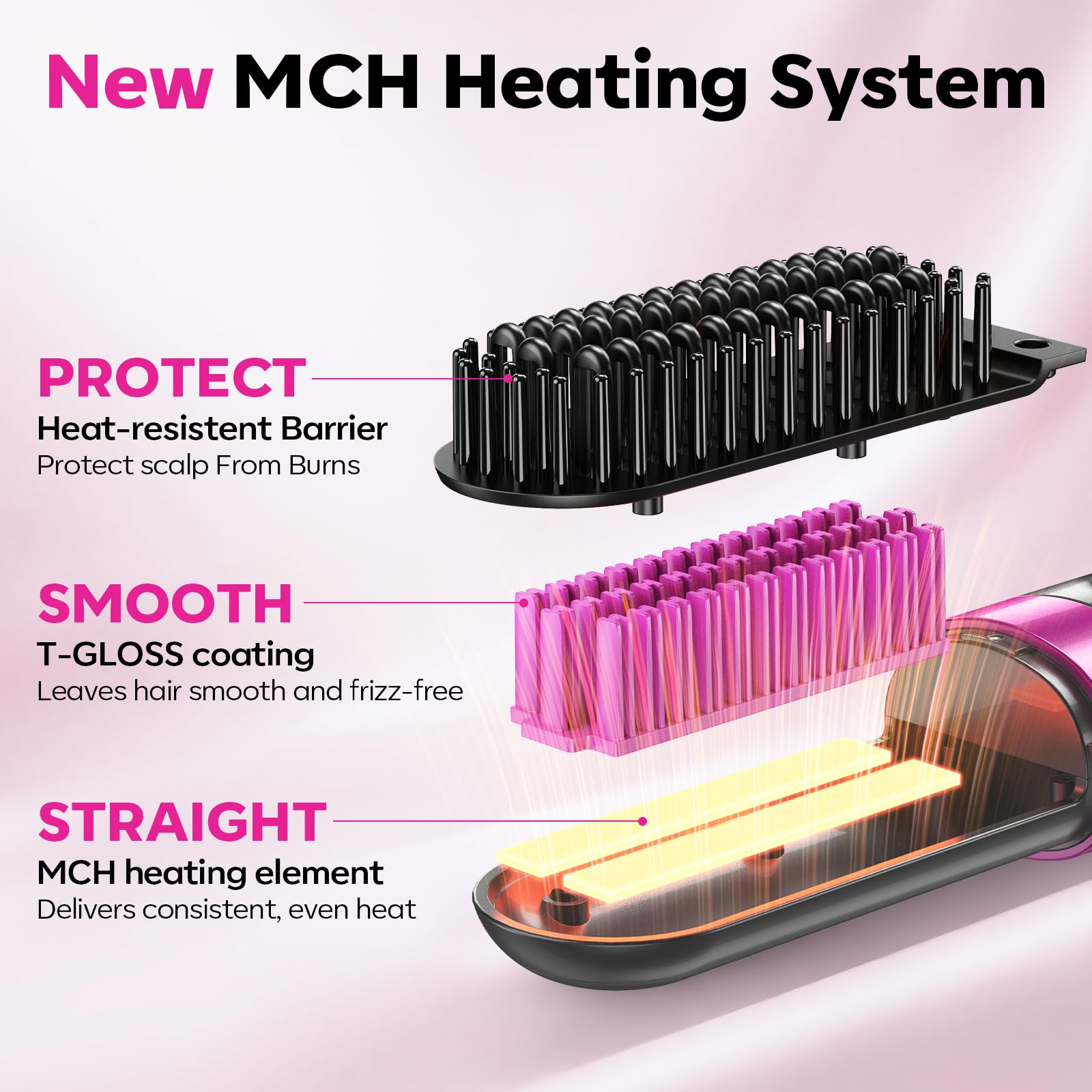 Minwoch Go Brush Pro 300M ions reduce frizz and boost shine.