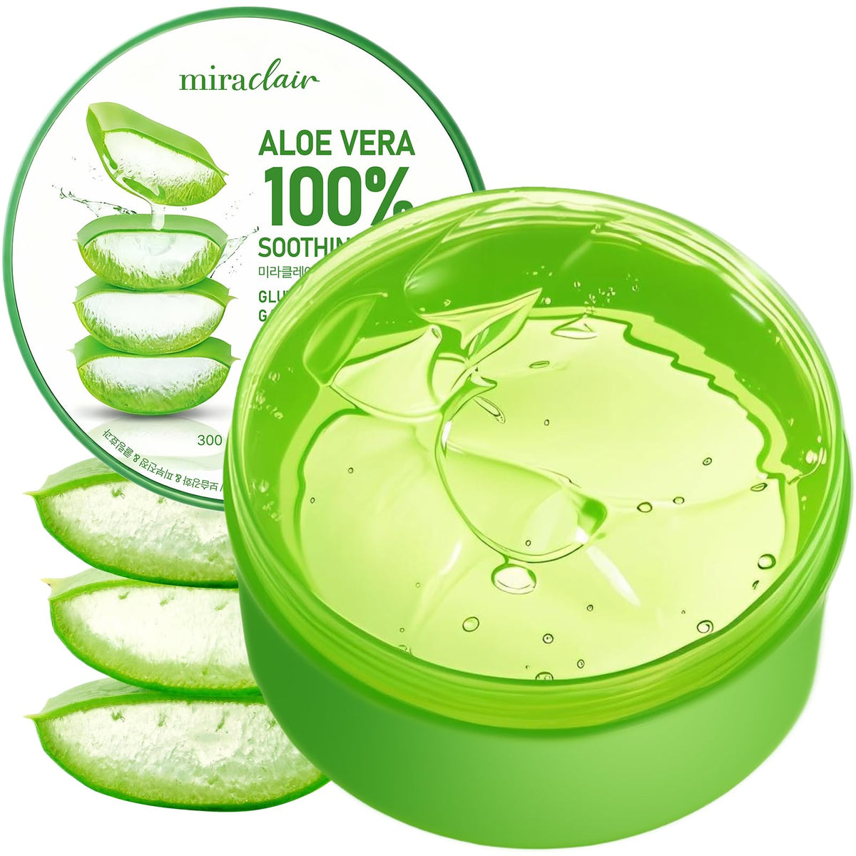 MIRACLAIR Aloe Vera Gel envase de 300 ml listo para uso diario y calmante.