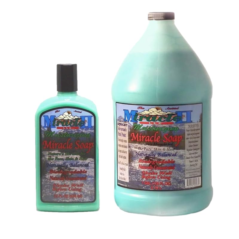 Miracle II Moisturizing Soap label highlights all-natural formula without harsh chemicals
