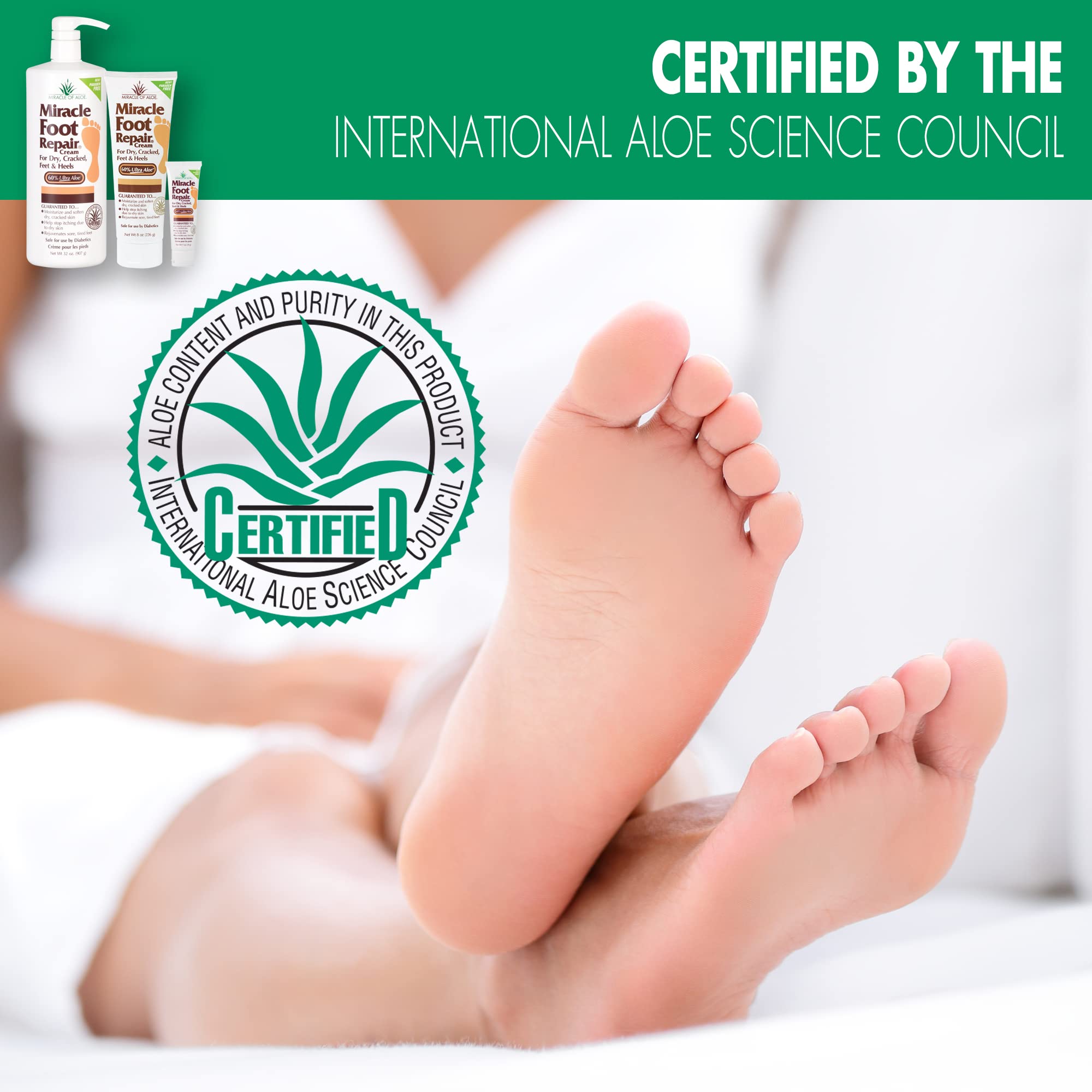 Miracle of Aloe crema de pies 60% UltraAloe para suavizar la piel