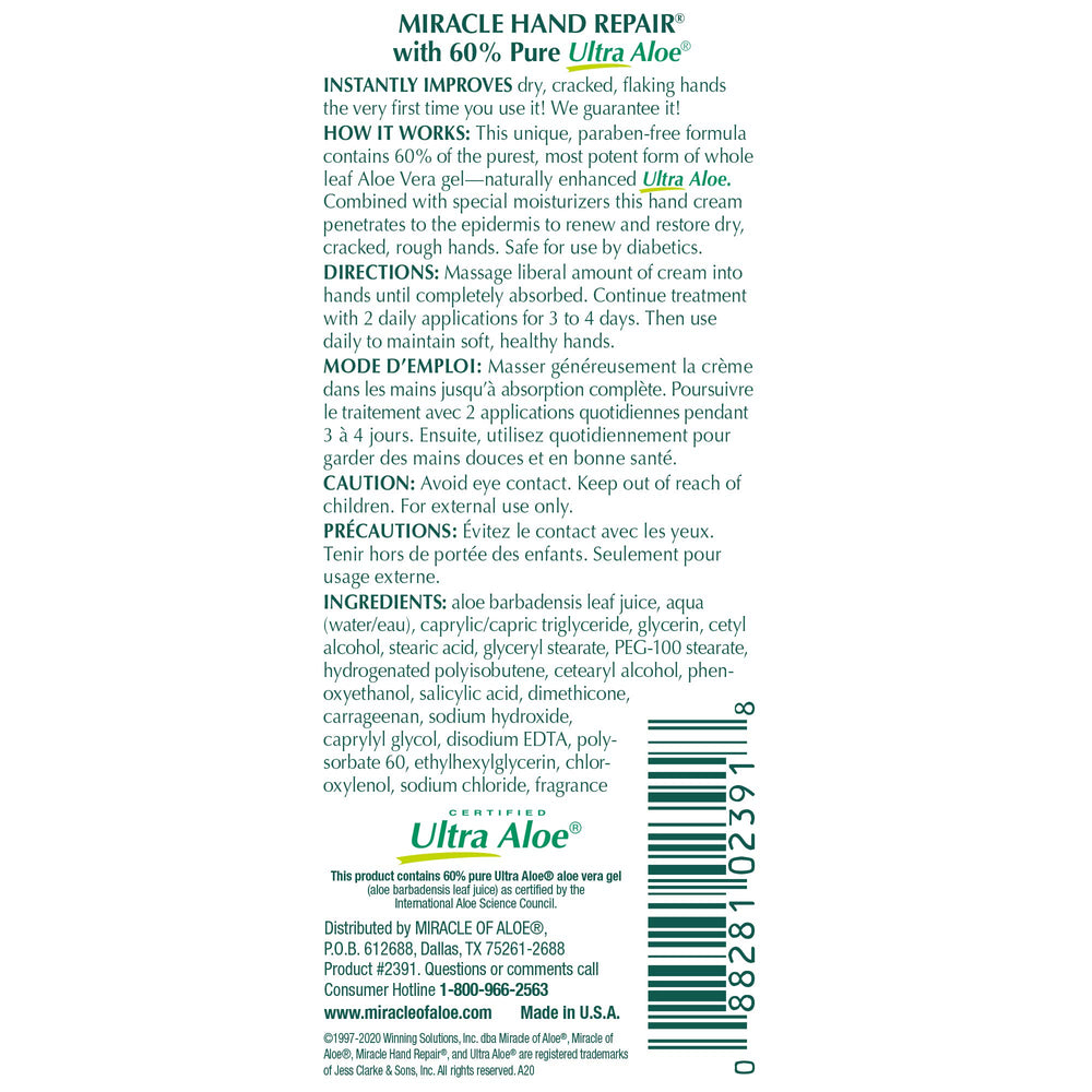 Miracle of Aloe cuidado de codos secos, tratamiento suave para piel áspera