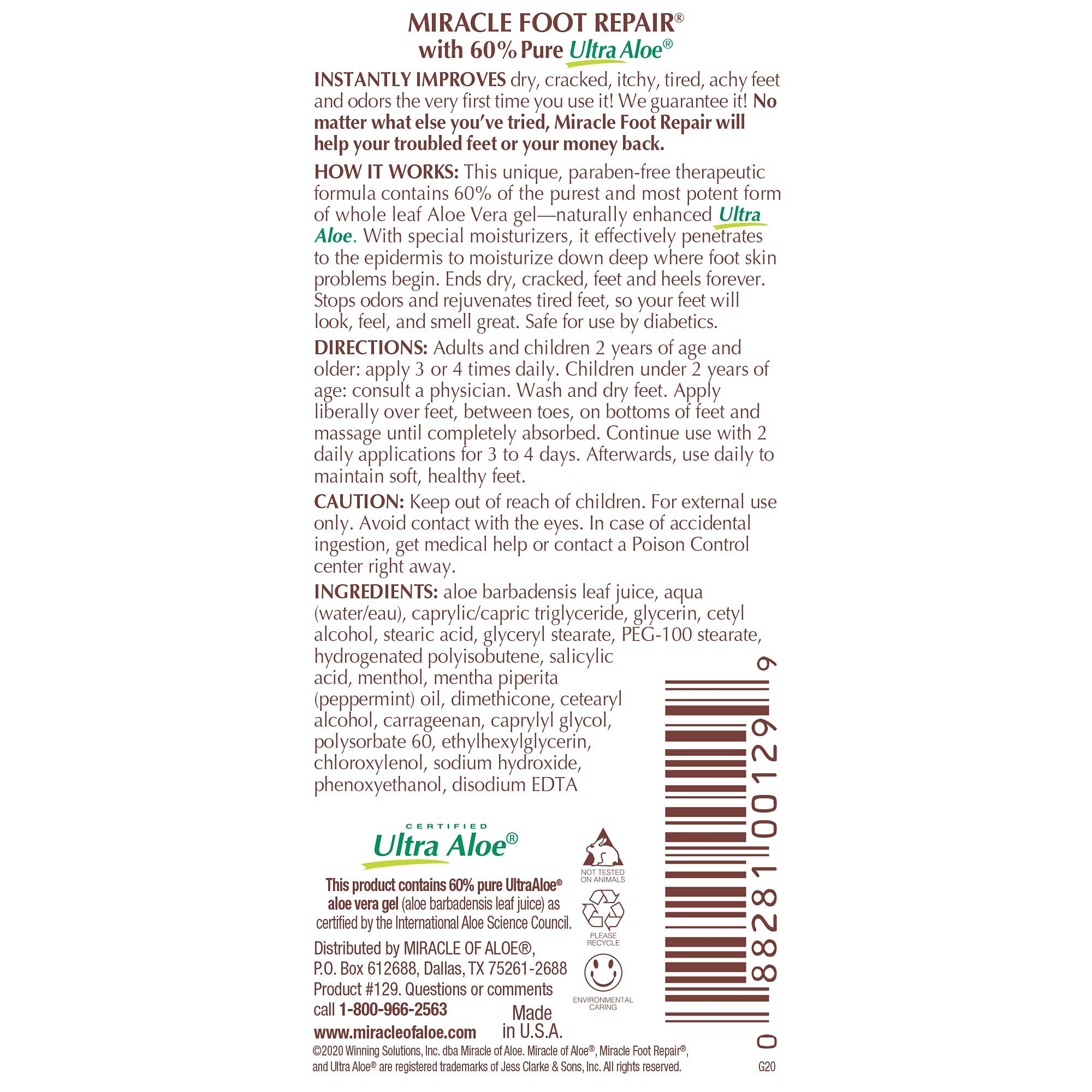 Miracle of Aloe pack combinado para manos y pies, listo para el día