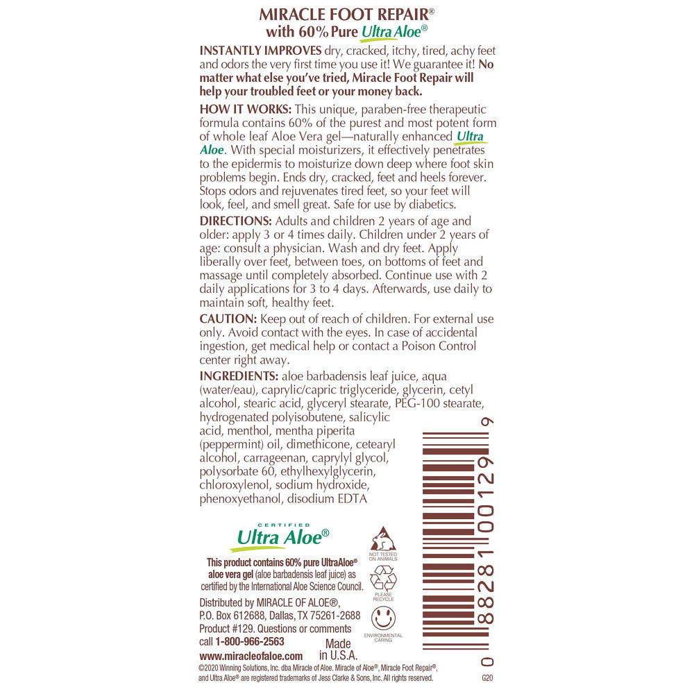 Miracle of Aloe pack combinado para manos y pies, listo para el día
