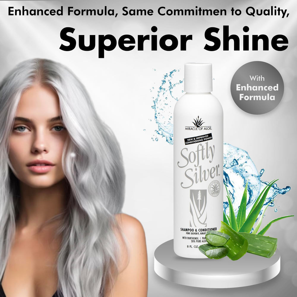 Miracle of Aloe Softly Silver Shampoo, cuidado-del-cabello-gris: cuidado diario para cabello gris.