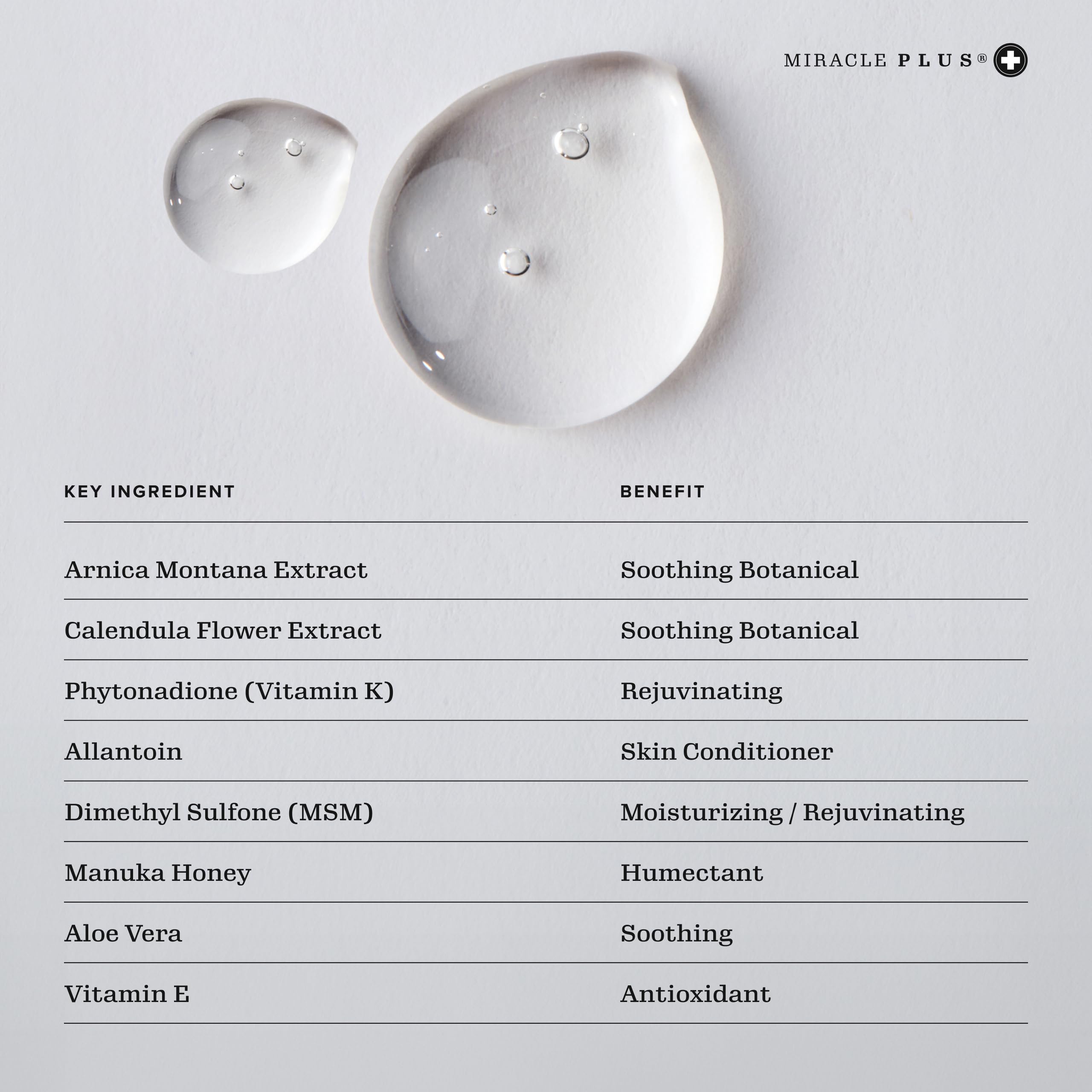 Aloe vera de Miracle Plus hidrata y calma la piel visiblemente.