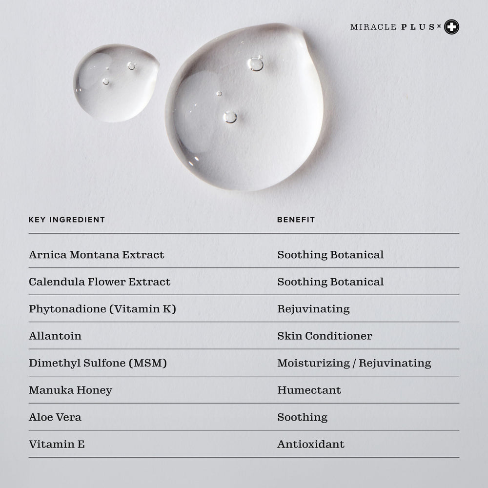 Aloe vera de Miracle Plus hidrata y calma la piel visiblemente.